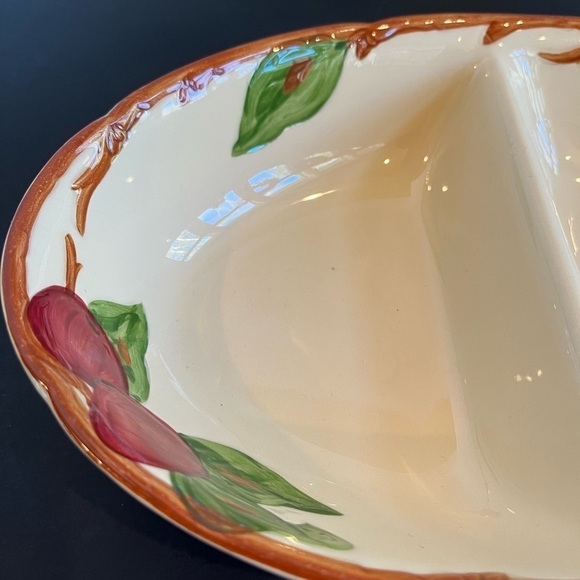 Franciscan Ware Apple Pattern Divided Vegetable Dish - Picture 3 of 7